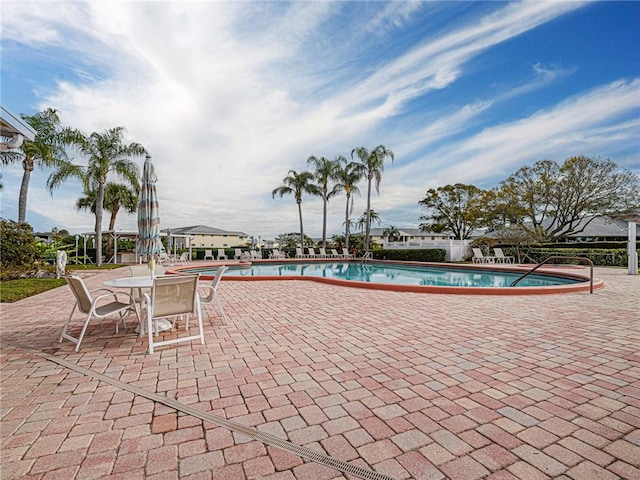 view of pool with a patio