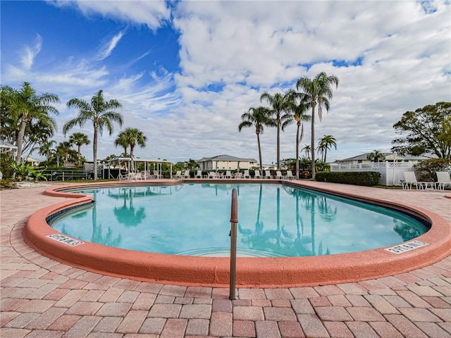 view of pool with a patio area