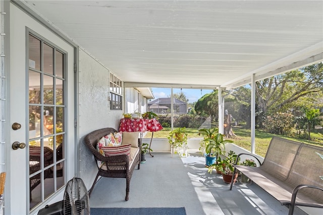 sunroom / solarium with plenty of natural light