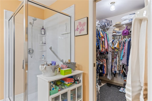 bathroom with walk in shower