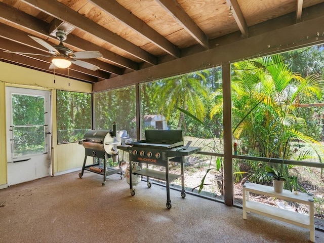 6345 7th Ln, Vero Beach, FL 32968 - sunroom with a ceiling fan