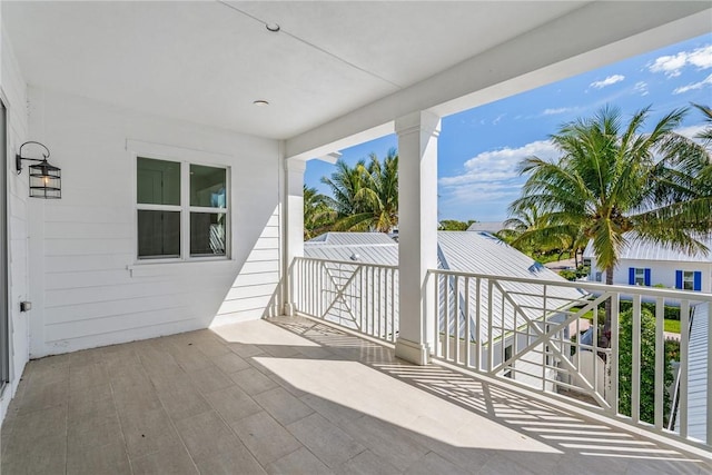 view of patio / terrace with a balcony