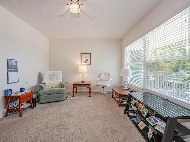 2800 Indian River Blvd Unit L8, Vero Beach, FL 32960 - living area featuring carpet floors and ceiling fan