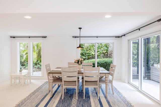 dining room featuring a wealth of natural light