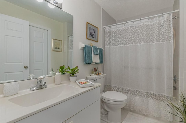 720 Lake Orchid Cir Unit 202, Vero Beach, FL 32962 - full bath with vanity, curtained shower, and tile patterned flooring
