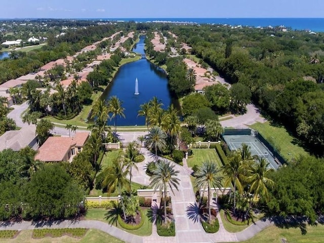 9515 E Maiden Ct, Vero Beach, FL 32963 - drone / aerial view with a water view and a residential view