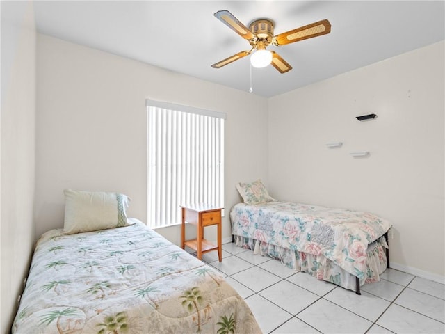 992 Seneca Ave, Sebastian, FL 32958 - bedroom with tile patterned floors and a ceiling fan