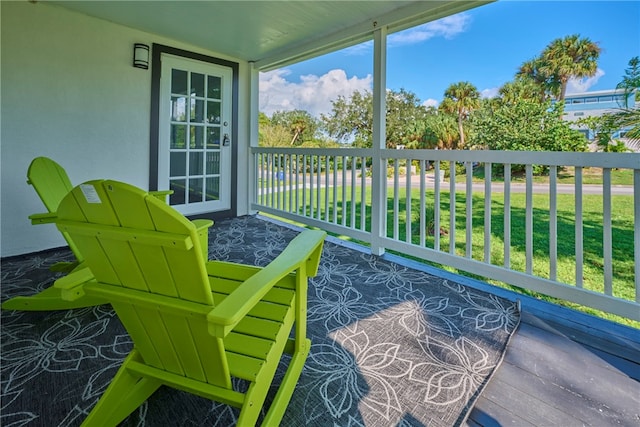 view of sunroom / solarium