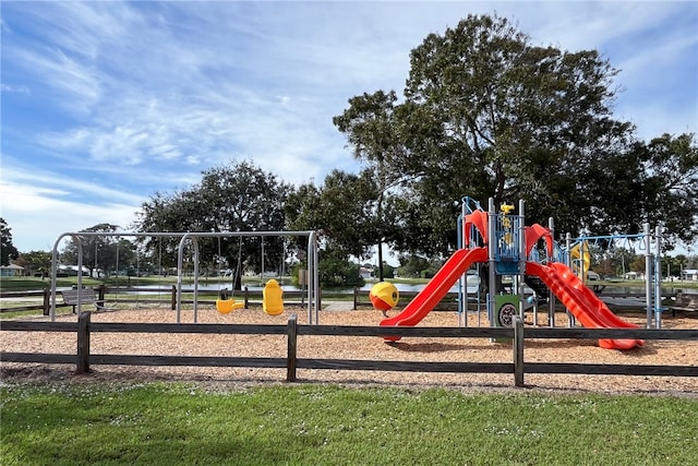 view of jungle gym