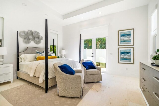 10 Strand Dr, Vero Beach, FL 32963 - bedroom with recessed lighting, french doors, and baseboards