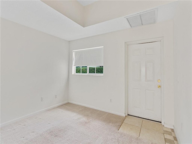 view of carpeted spare room