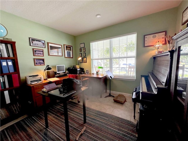 4173 Keeson Cir, Vero Beach, FL 32967 - office featuring tile patterned flooring and a textured ceiling