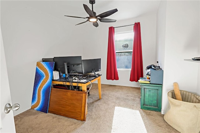 8646 102nd Ave, Vero Beach, FL 32967 - office area with carpet flooring and ceiling fan