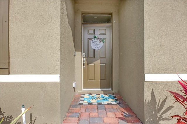 view of doorway to property