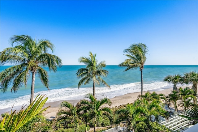 property view of water with a view of the beach