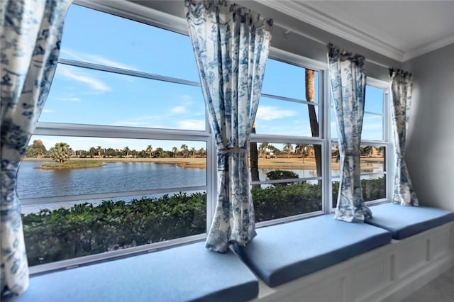 33 Plantation Dr Unit 104, Vero Beach, FL 32966 - detailed view of ornamental molding and nearby water