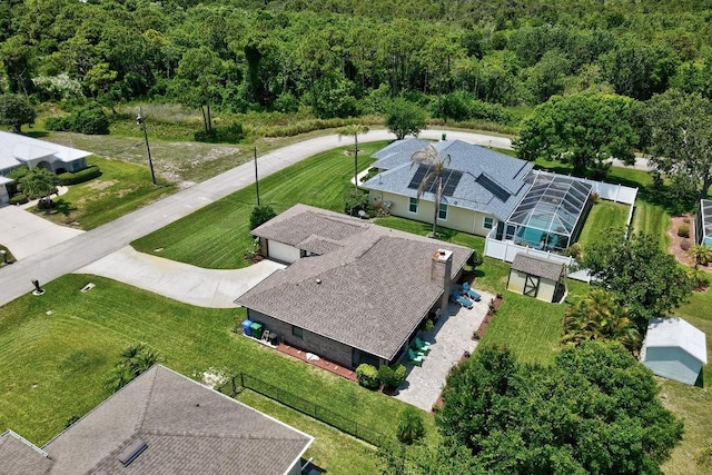 132 Keystone Dr, Sebastian, FL 32958 - view from above of property with a heavily wooded area