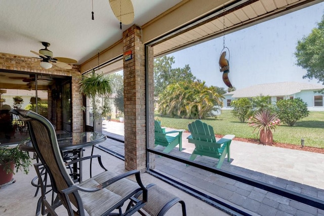 132 Keystone Dr, Sebastian, FL 32958 - view of patio / terrace with a ceiling fan and outdoor dining area