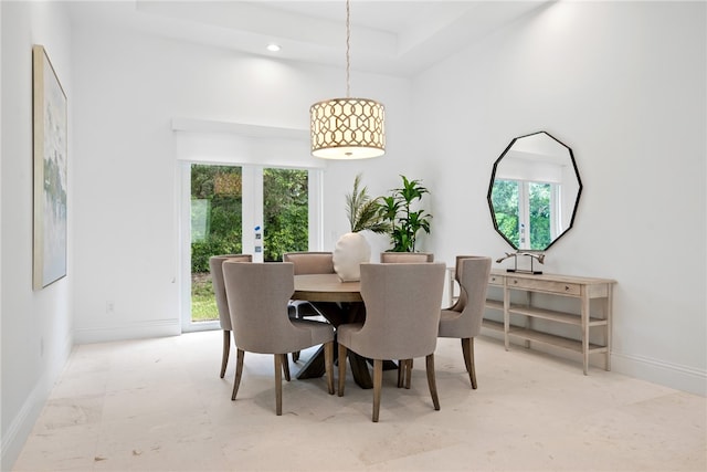 dining room featuring french doors