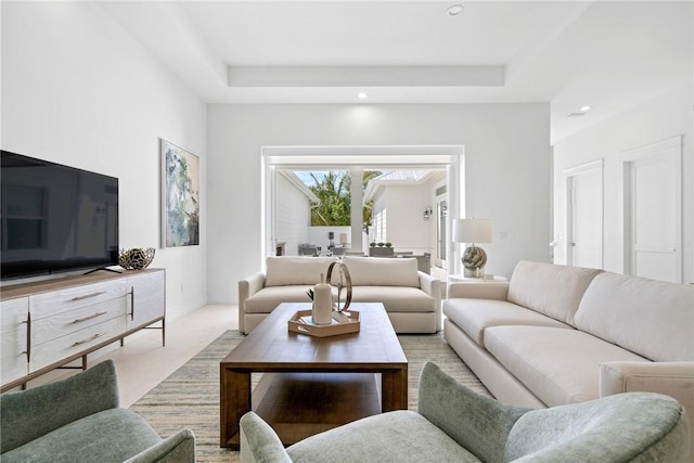 20 Strand Dr, Vero Beach, FL 32963 - living area with a tray ceiling and recessed lighting