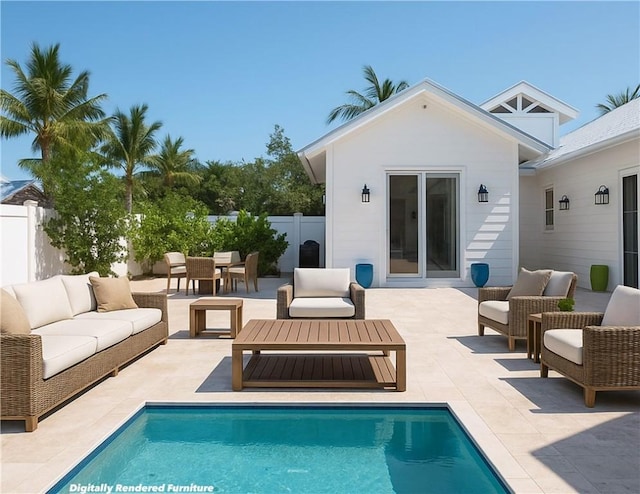 95 Strand Dr, Vero Beach, FL 32963 - rear view of property featuring an outdoor living space and a patio area
