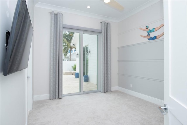 95 Strand Dr, Vero Beach, FL 32963 - empty room with carpet flooring and crown molding