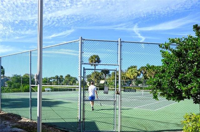 view of tennis court