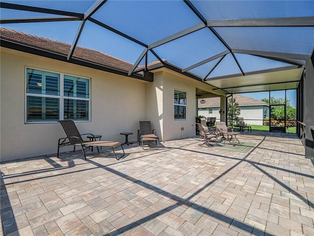 4836 Four Lakes Cir SW, Vero Beach, FL 32968 - unfurnished sunroom with lofted ceiling