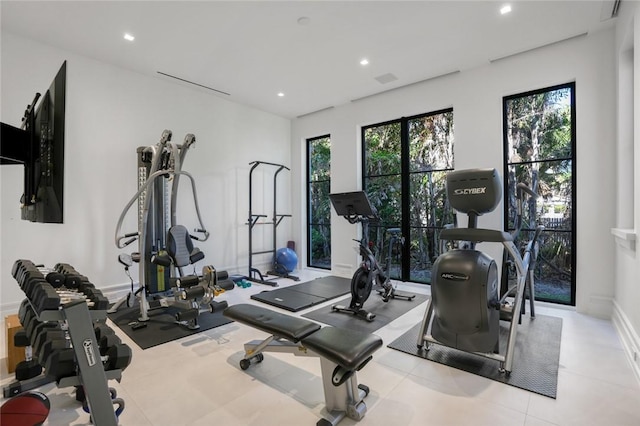 view of workout room