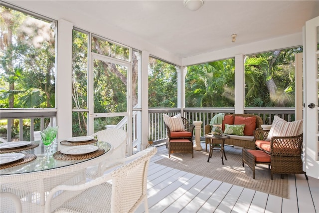 view of sunroom / solarium