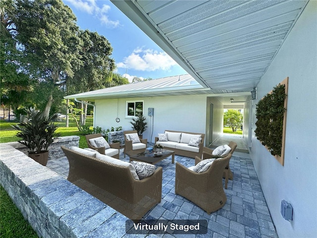 view of patio / terrace with outdoor lounge area