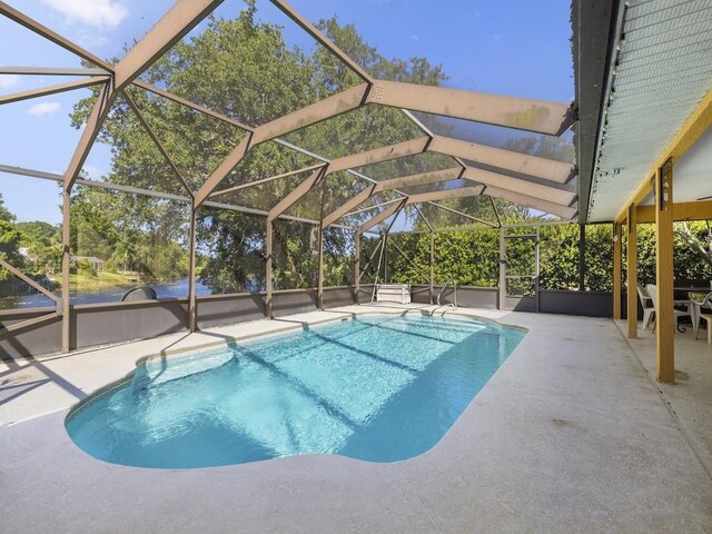 77 Joy Haven Dr, Sebastian, FL 32958 - swimming pool with a patio and a lanai