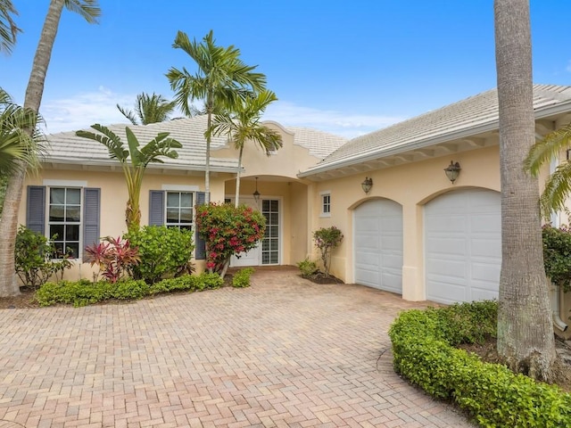 view of front of home featuring a garage