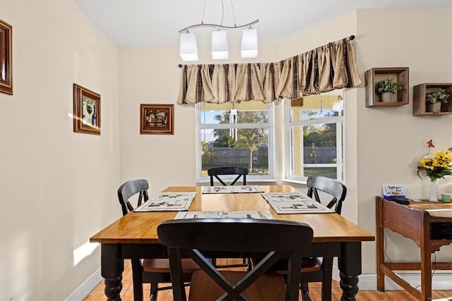 dining room featuring light wood-type flooring