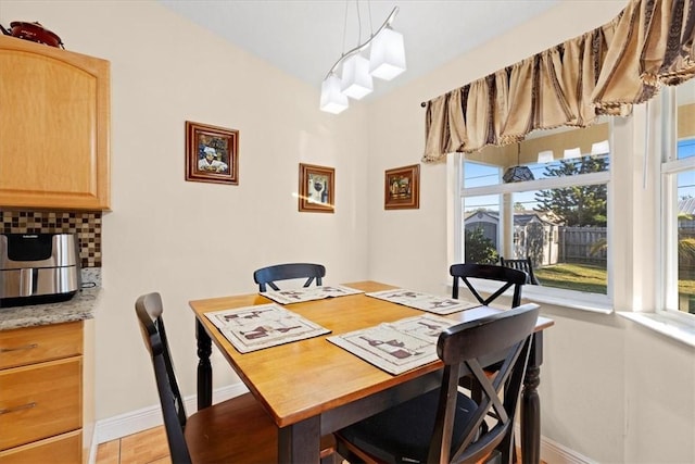 view of dining area