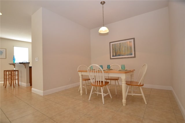 view of tiled dining area