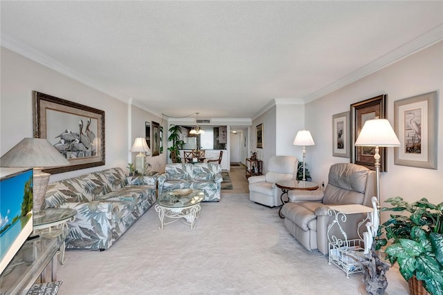 1480 Ocean Dr Unit 4C, Vero Beach, FL 32963 - carpeted living area with crown molding