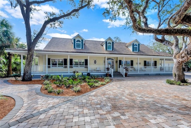 farmhouse with covered porch