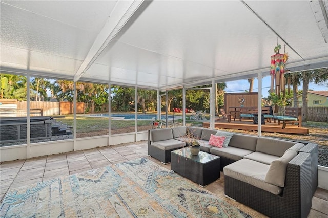 sunroom / solarium featuring plenty of natural light