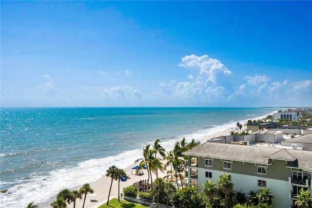 water view featuring a beach view