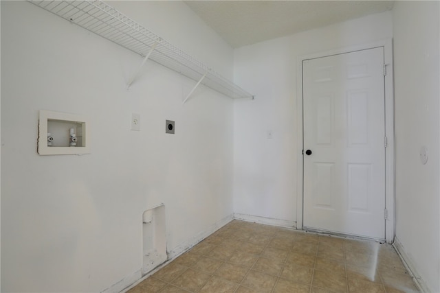 washroom with washer hookup and electric dryer hookup