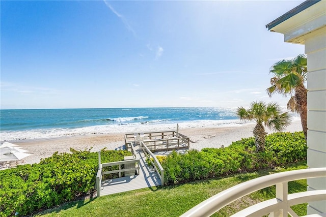 water view featuring a view of the beach