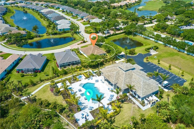 9215 Orchid Cove Cir, Vero Beach, FL 32963 - aerial view of residential area with a large body of water