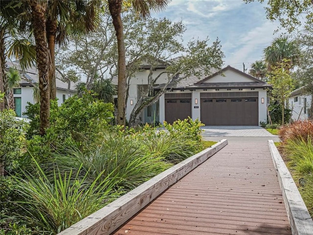 view of front of home featuring a garage