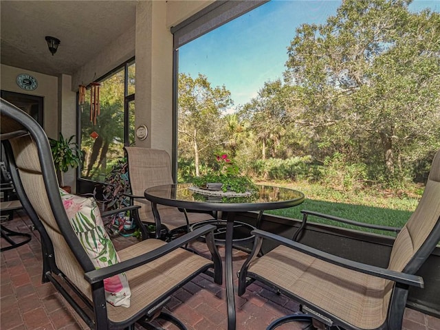 view of sunroom / solarium