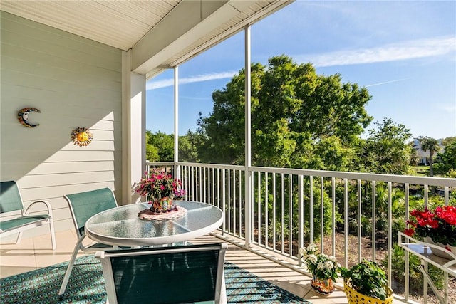 view of sunroom