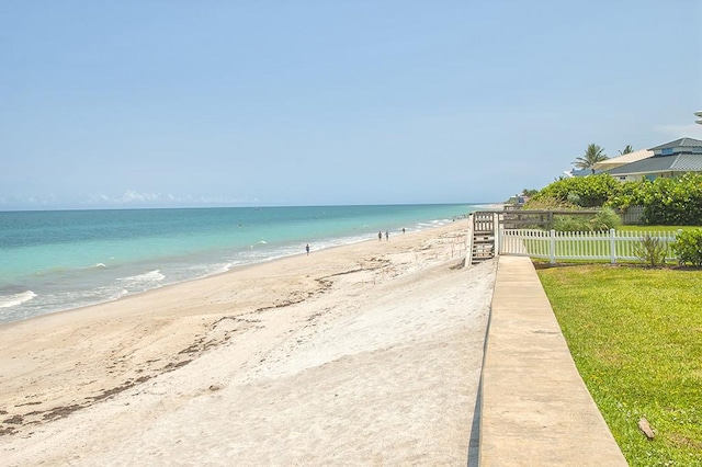 water view with a view of the beach