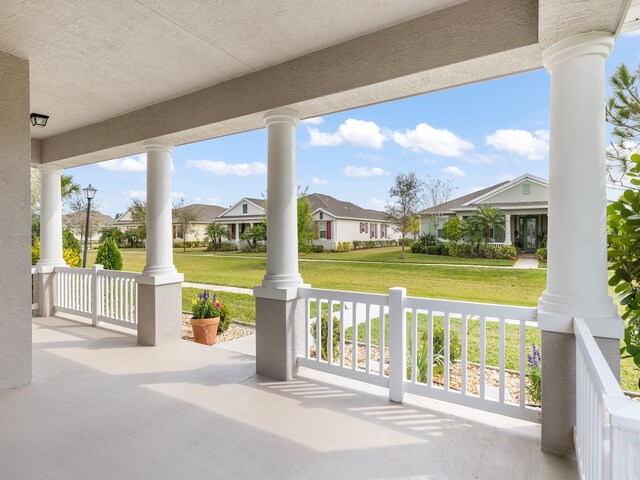 view of patio with covered porch