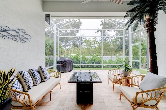 sunroom featuring plenty of natural light