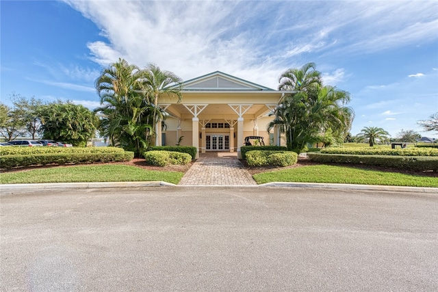 view of front of house with french doors